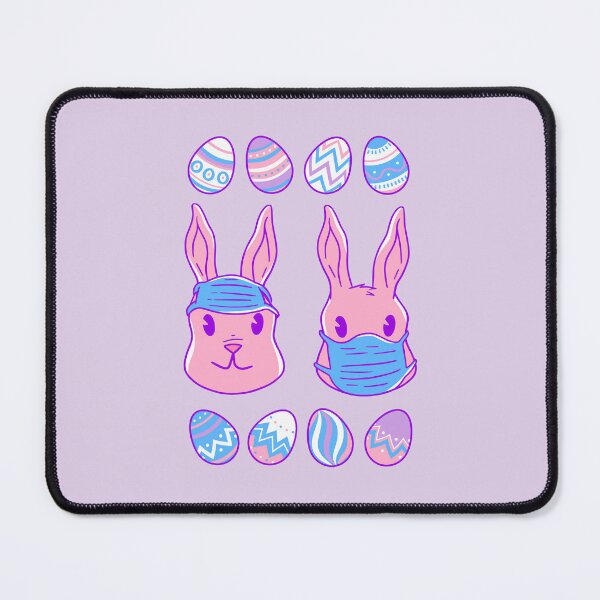 Item preview, covid happy easter face mask bunny rabbits designed and sold by Gossip Rag.