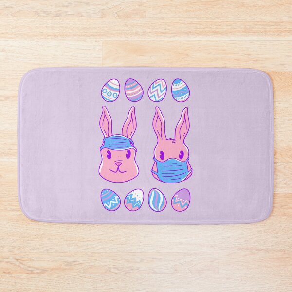 Item preview, covid happy easter face mask bunny rabbits designed and sold by Gossip Rag.