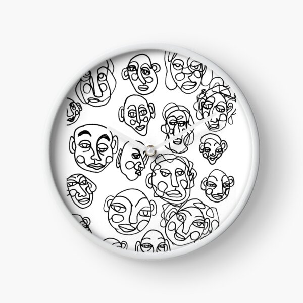 Item preview, Black and white faces drawing designed and sold by s.e. williams art.