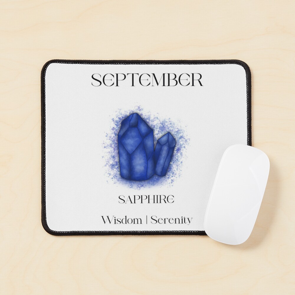 September Sapphire Birthstone Crystal Art Board Print for Sale by  DHDoodles