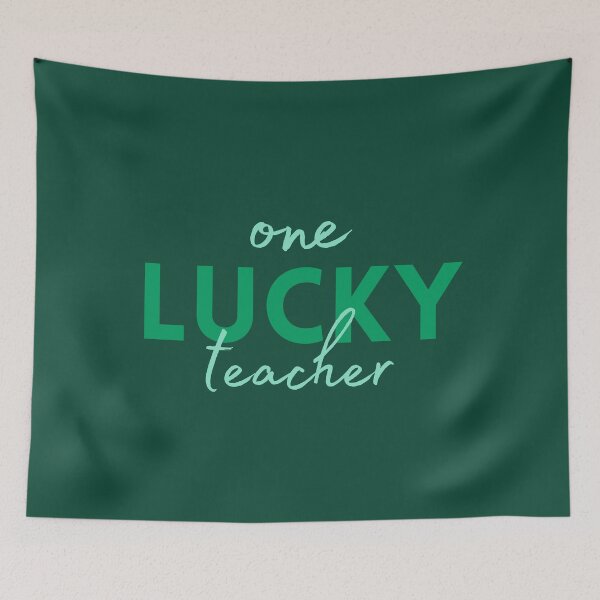 Item preview, Teal Green One Lucky Teacher | Funny St Patricks Day Saying | Shamrock Green Clover designed and sold by MiaDelelai.