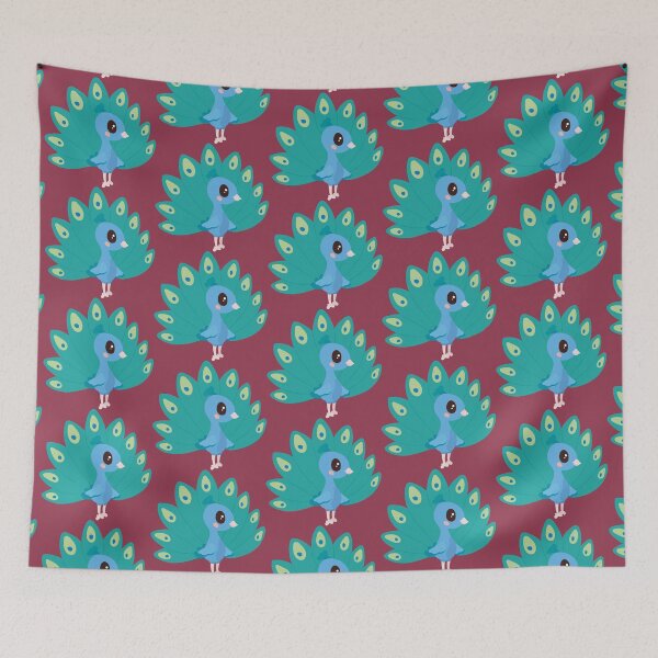 Item preview, Peacock side view | cute baby peacock illustration designed and sold by The-Meraki-Man.