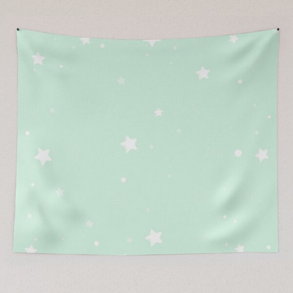 Item preview, Mint green decorative stars seamless pattern design for kids room  designed and sold by TheWalnut.