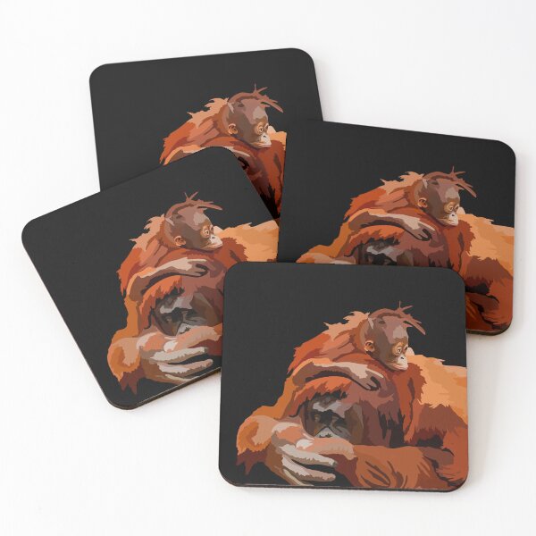 Item preview, O is for Orangutan,Orangutan – Majestic Great Ape Wildlife Illustration designed and sold by PrettylittlepastelUk.