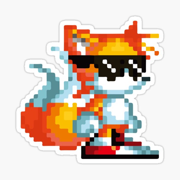 Tails Pixel Patern Sticker