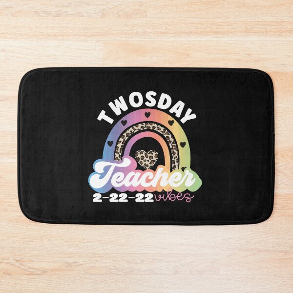 Item preview, Cute Rainbow Leopard Twosday 2-22-22 Funny Teacher Vibes designed and sold by SharpThreadZ.