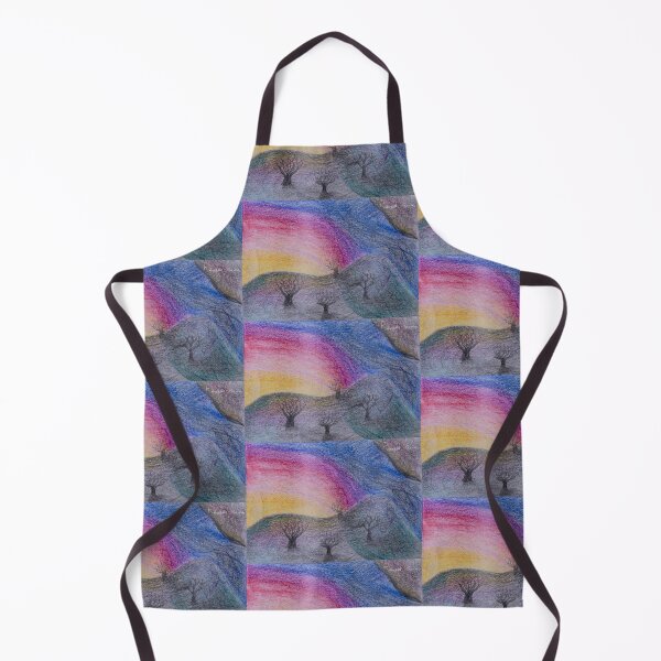 Artikelvorschau, Regenbogenhimmel Winterbäume Landschaft entworfen und verkauft von Rebekah Gavra.