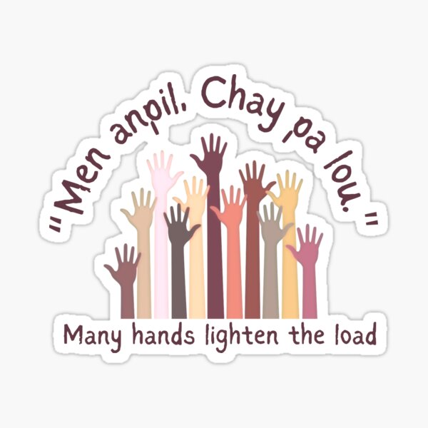 Item preview, Lakay Kreyol Haitian Proverb Men Anpil Chay pa lou  designed and sold by HaitiPouLaVi.