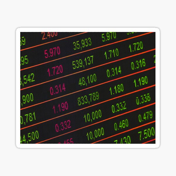 "stock market" Sticker by Parveen890 Redbubble