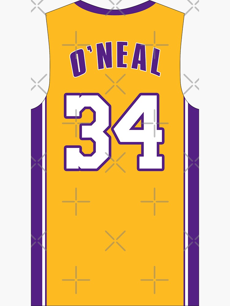 Shaquille O'Neal - Los Angeles Laker Home Gold Sticker for Sale by On  Target Sports