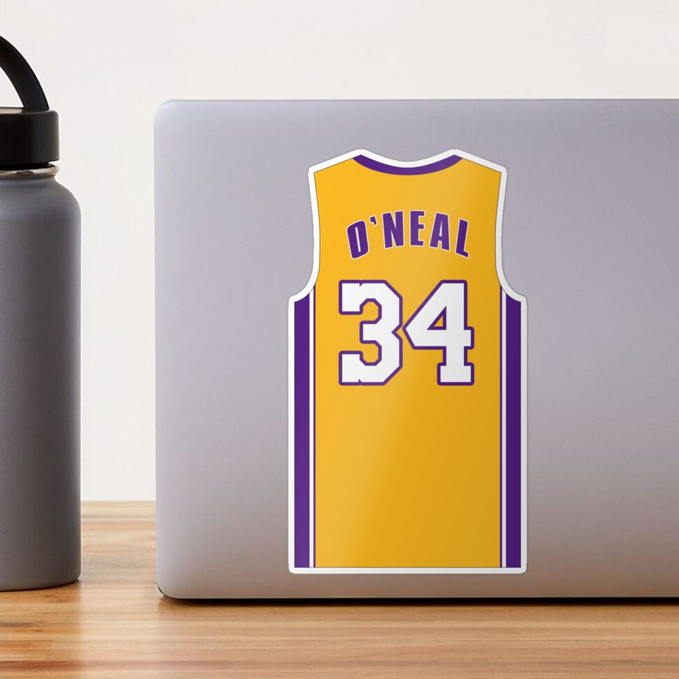 Shaquille O'Neal - Los Angeles Laker Home Gold Sticker for Sale by On  Target Sports