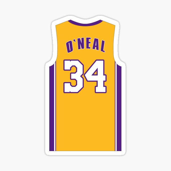 Shaquille O'Neal - Los Angeles Laker Home Gold Sticker for Sale by On  Target Sports