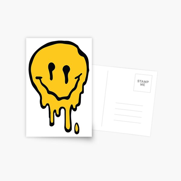 Indiey2k Simple Aesthetic Smiley Face Postcard By Bomberzglitz