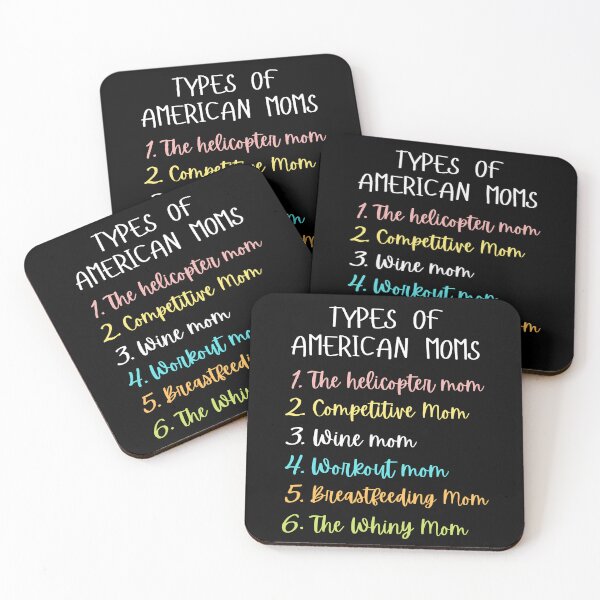Item preview, funny types of american moms and great gift for mother's day designed and sold by salahnewdesign.