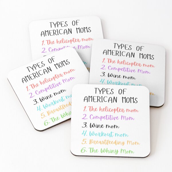 Item preview, funny types of american moms and great gift for mother's day designed and sold by salahnewdesign.