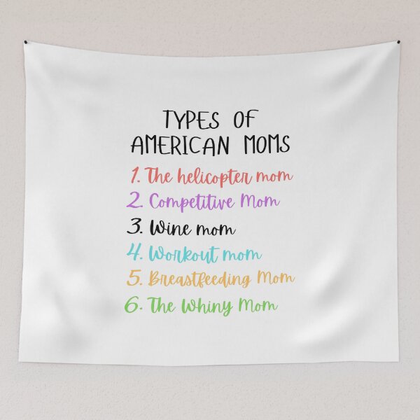 Item preview, funny types of american moms and great gift for mother's day designed and sold by salahnewdesign.