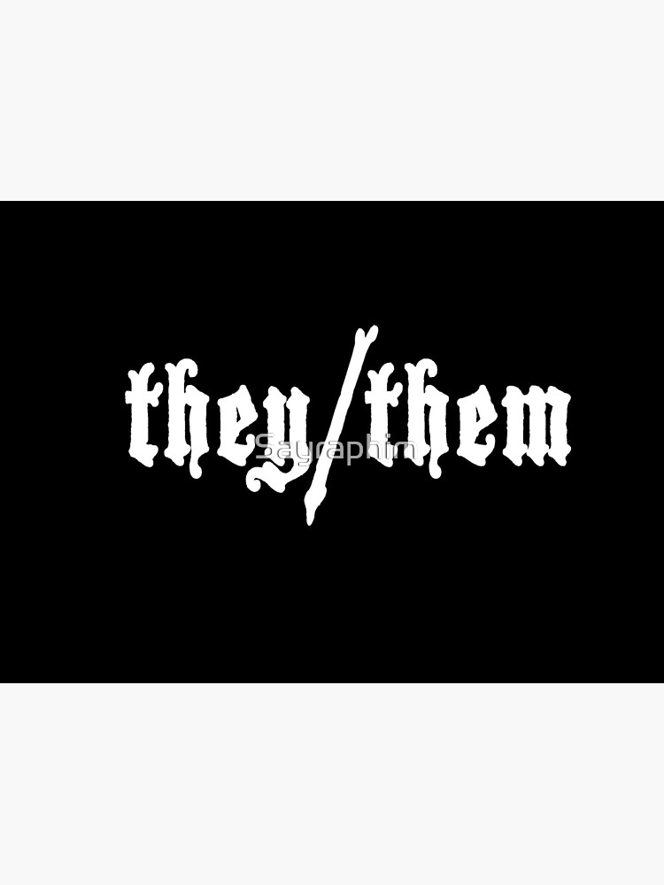 Thumbnail 7 of 7, Mask, They/Them pronouns designed and sold by Sayraphim.