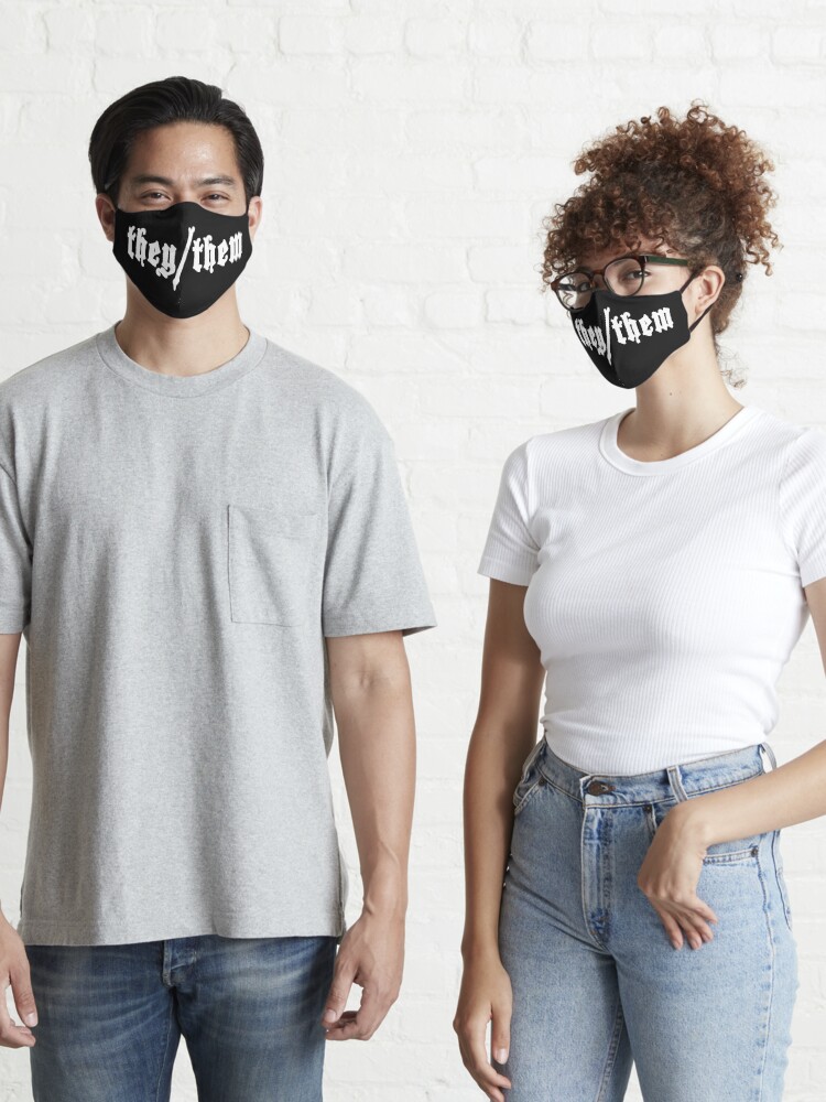 Thumbnail 1 of 7, Mask, They/Them pronouns designed and sold by Sayraphim.