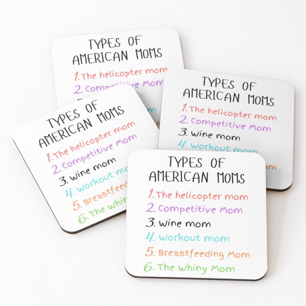Item preview, funny types of american moms and great gift for mother's day designed and sold by salahnewdesign.