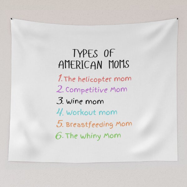 Item preview, funny types of american moms and great gift for mother's day designed and sold by salahnewdesign.