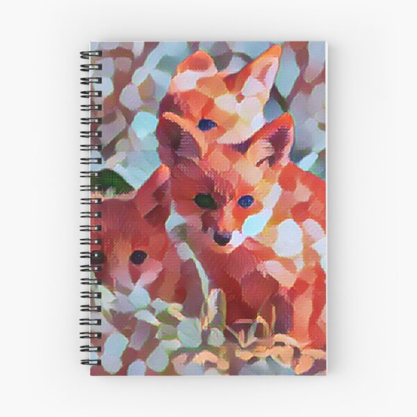 Item preview, Cute fox pups piled up dotted painting designed and sold by Cora Gregory.