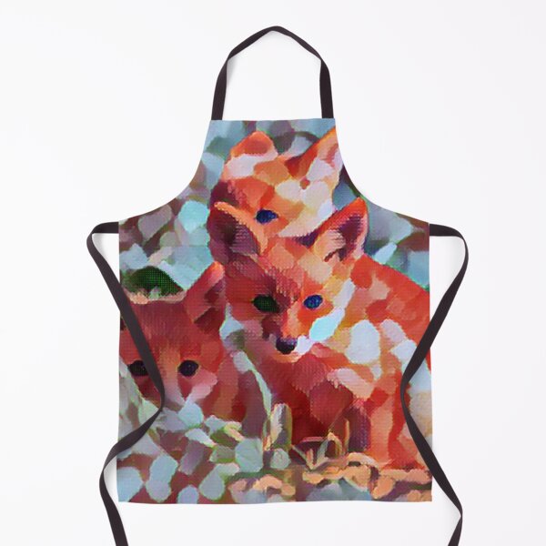 Item preview, Cute fox pups piled up dotted painting designed and sold by Cora Gregory.