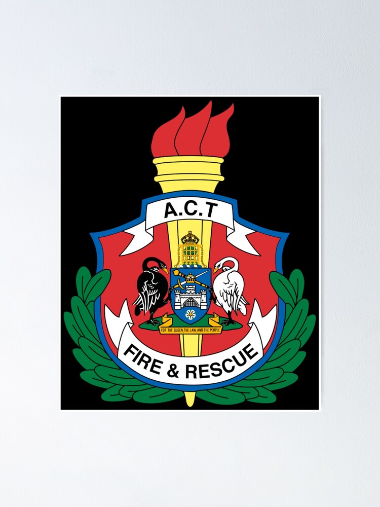 "ACT Fire & Rescue - logo" Poster for Sale by RENAGADE4LYF | Redbubble