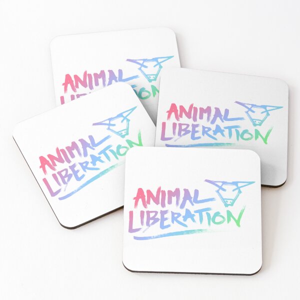 Item preview, ANIMAL LIBERATION - Animal Rights Vegan Activist Rainbow designed and sold by JusticeVegan.