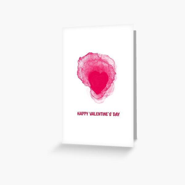 Happy Valentine's Day Card, Red Heart  Greeting Card
