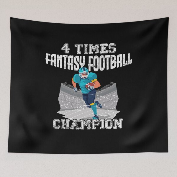 Item preview, 4 Times Fantasy Football Champion American Football Sports designed and sold by Dressed For  Duty.