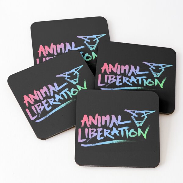 Item preview, ANIMAL LIBERATION - Animal Rights Vegan Activist Rainbow designed and sold by JusticeVegan.