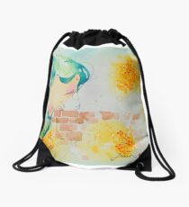Fen's Art World Teal Drawstring Bag