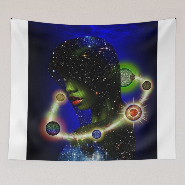 Item preview, Space girl and the planets around her designed and sold by jojokhworld.