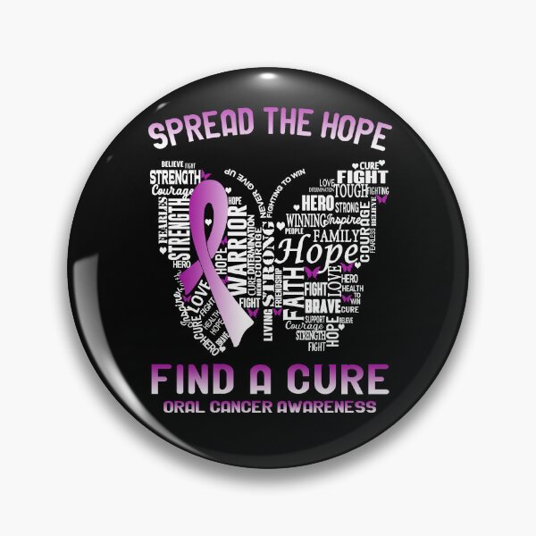 Item preview, Butterfly Ribbon Spread The Hope Find A Cure Oral Cancer Awareness designed and sold by Tadmab.