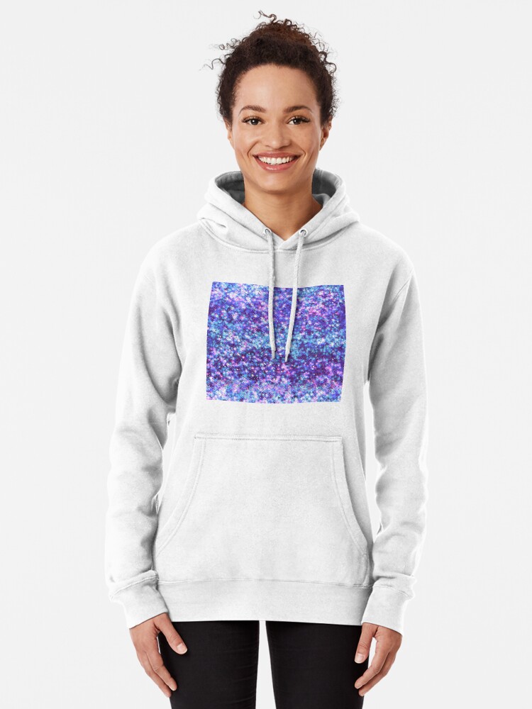 Purple pink glittering constellation, sparking sequins galaxy, periwinkle  very peri Pullover Hoodie for Sale by hollycooper