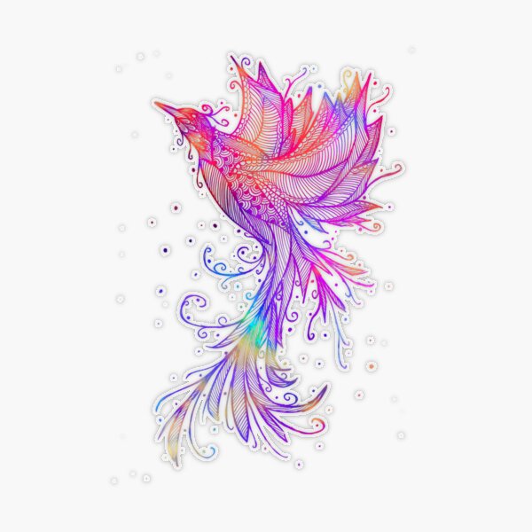 A Colorful Phoenix Tattoo on half sleeve and chest  rtattoo