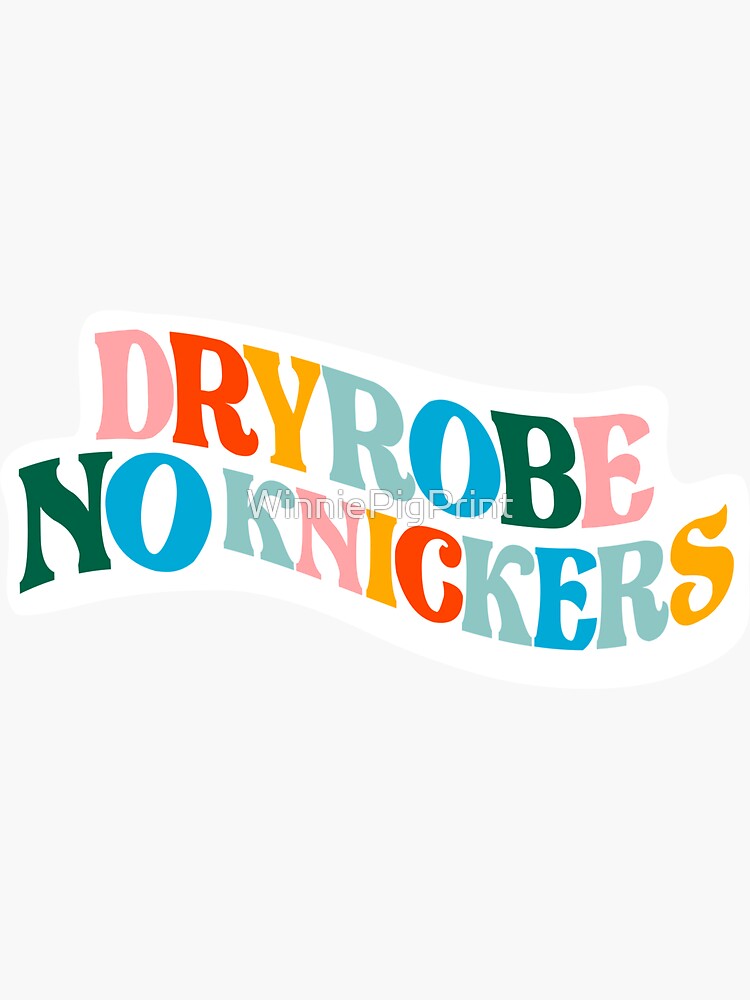 "Dryrobe No Knickers Wild Swimming " Sticker for Sale by WinniePigPrint