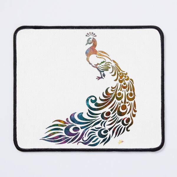 Item preview, Peacock on White Background designed and sold by Anas Arts.