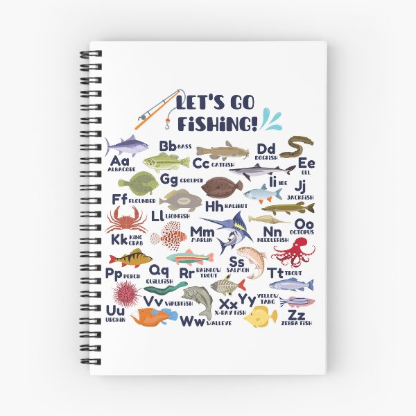 Item preview, Let's Go Fishing Fish Alphabet, Fish A-Z, Fishing ABC, Outdoorsman Fishing Alphabet, Fishing Lover designed and sold by BeckySageLife.