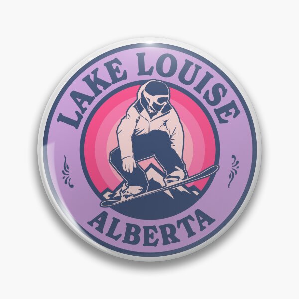 Item preview, Lake Louise AB Snowboard Retro Badge designed and sold by modeoftravel.