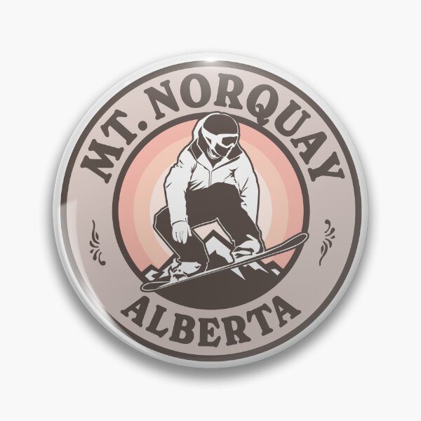 Artikelvorschau, Mt. Norquay AB Snowboard Retro Badge entworfen und verkauft von modeoftravel.