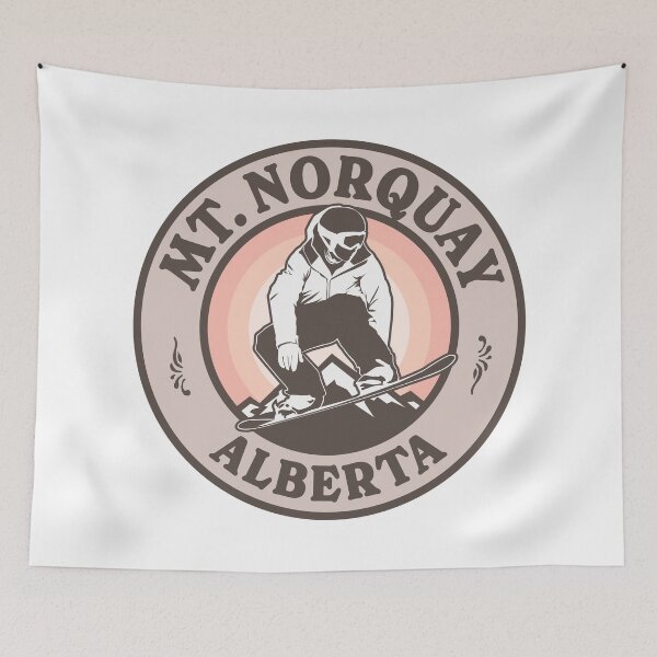 Item preview, Mt. Norquay AB Snowboard Retro Badge designed and sold by modeoftravel.