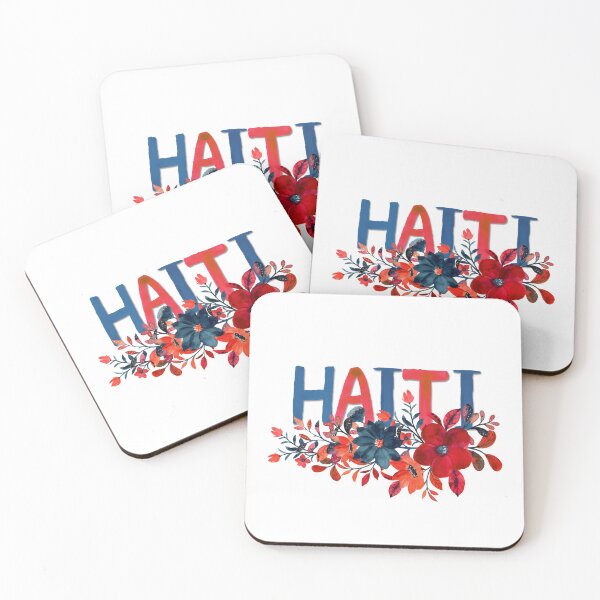 Item preview, Lakay Haiti Watercolor Blue and Red designed and sold by HaitiPouLaVi.