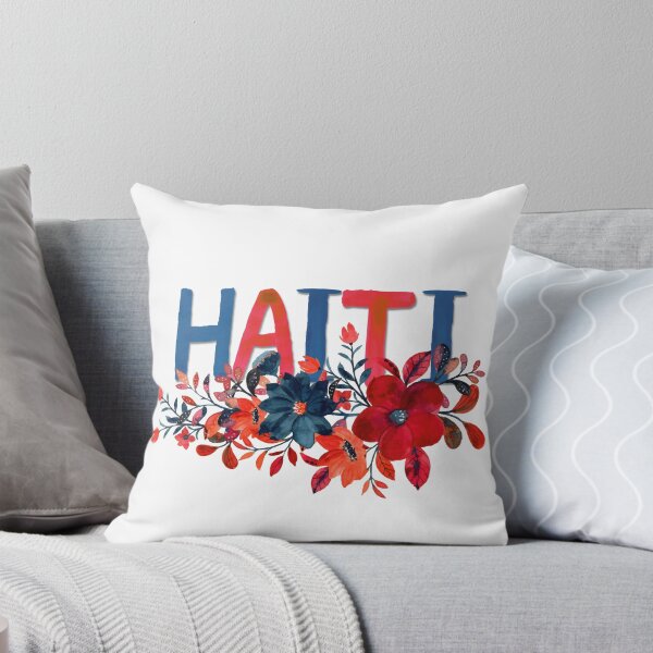 Item preview, Lakay Haiti Watercolor Blue and Red designed and sold by HaitiPouLaVi.