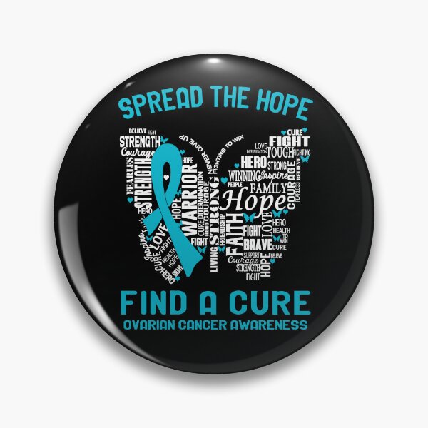 Item preview, Butterfly Ribbon Spread The Hope Find A Cure Ovarian Cancer Awareness designed and sold by Tadmab.