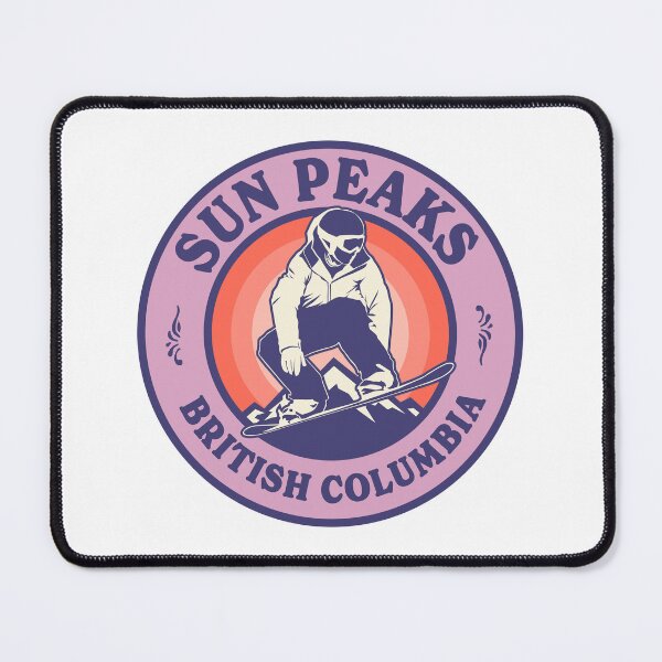 Item preview, Sun Peaks BC Snowboard Retro Badge designed and sold by modeoftravel.