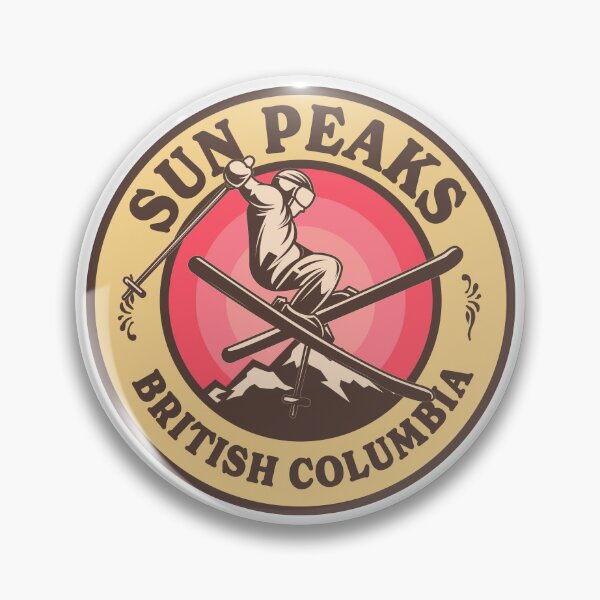 Artikelvorschau, Sun Peaks BC Ski Retro Badge entworfen und verkauft von modeoftravel.