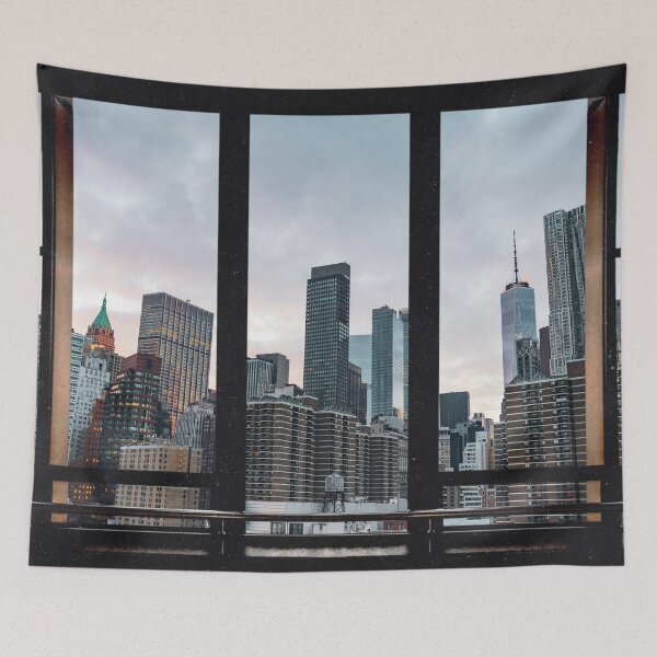 Item preview, New York City Window | Colorful Manhattan Skyline designed and sold by anthonylonder.