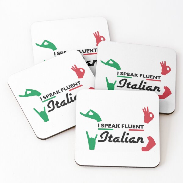 Item preview, I speak fluent Italian - Hand gesture on white designed and sold by Dibujo Divertido.