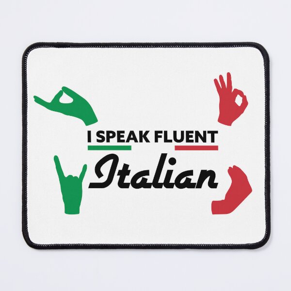 Item preview, I speak fluent Italian - Hand gesture on white designed and sold by Dibujo Divertido.